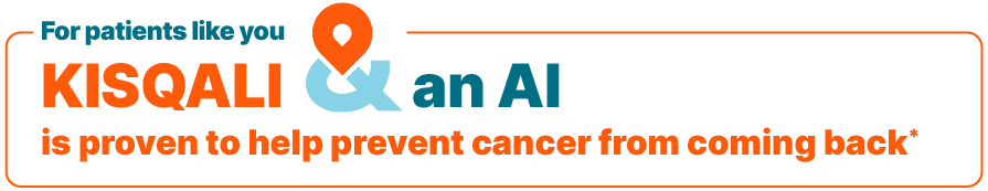 For patients like you, KISQALI and an AI is proven to help prevent cancer from coming back.