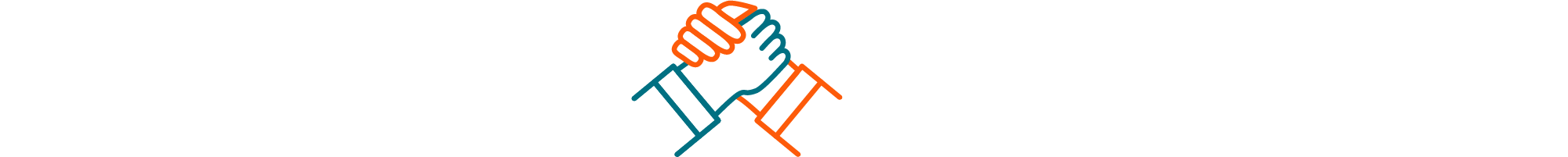 An icon depicting clasped hands to show support.