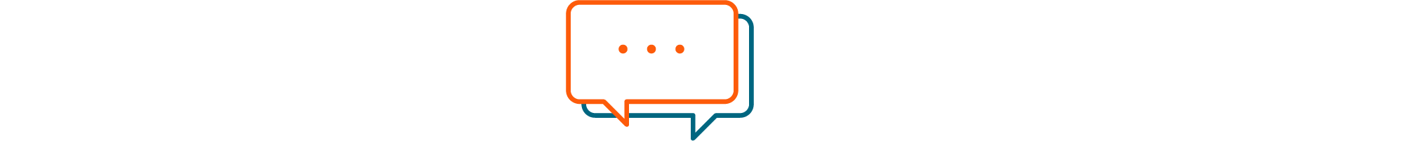 Icons depicting speech bubbles.