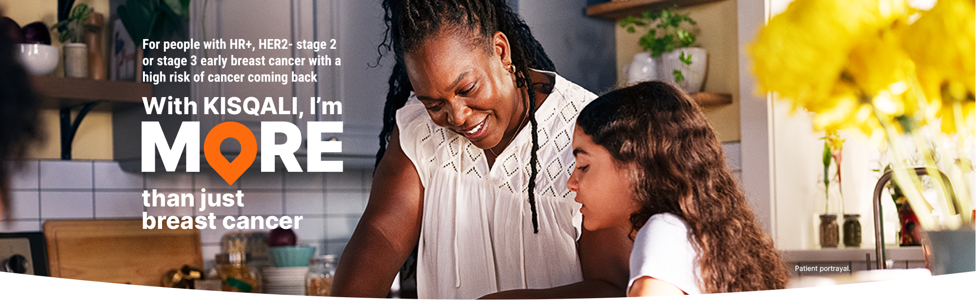 For people with HR+, HER2- stage 2 or stage 3 early breast cancer with a high risk of cancer coming back. With KISQALI, I'm more than just breast cancer.